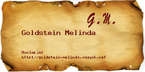 Goldstein Melinda névjegykártya